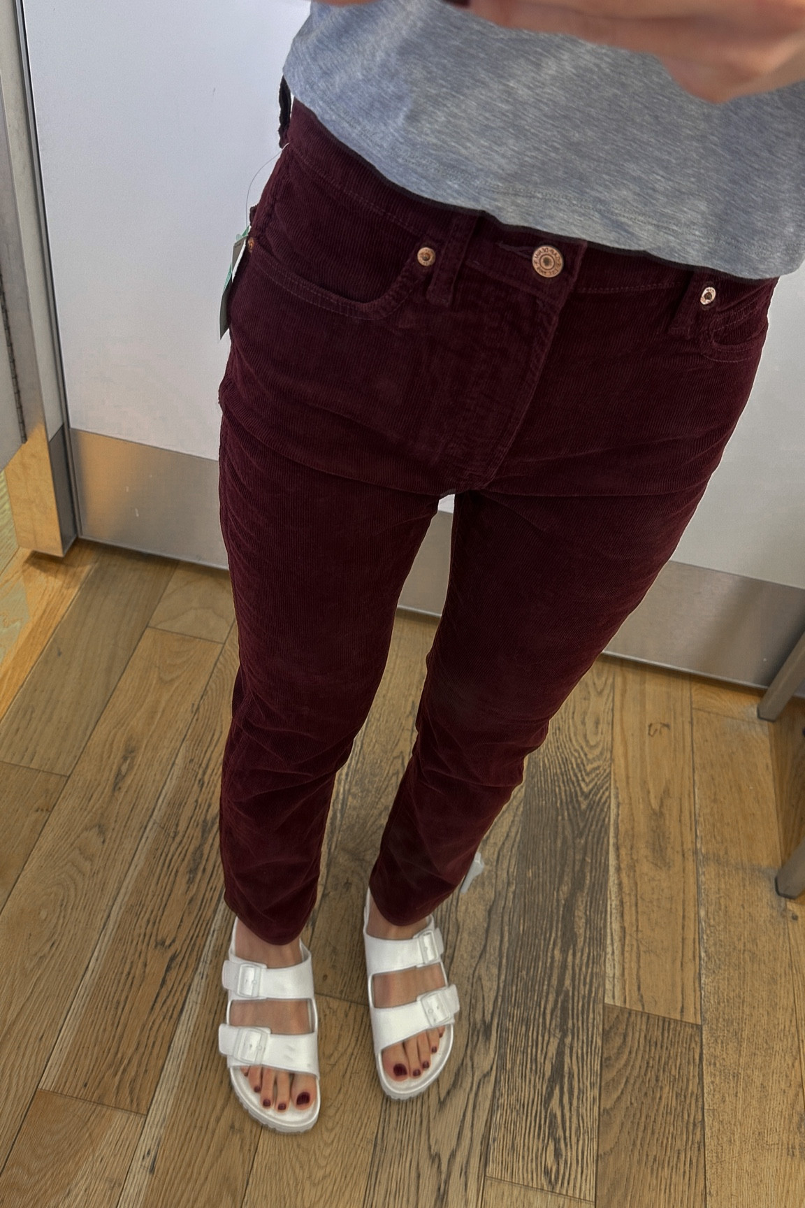 Corduroys burgundy garnet maroon 