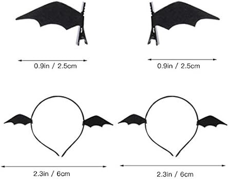 Beaupretty 6PCS Halloween Bat Wing Headband Bat Hair Clips Devil Bat Headband Cosplay Headpiece C... | Amazon (US)