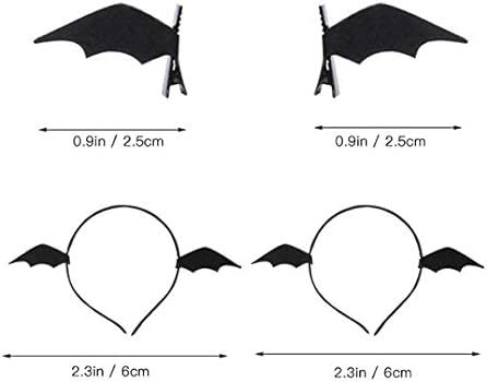 Beaupretty 6PCS Halloween Bat Wing Headband Bat Hair Clips Devil Bat Headband Cosplay Headpiece C... | Amazon (US)