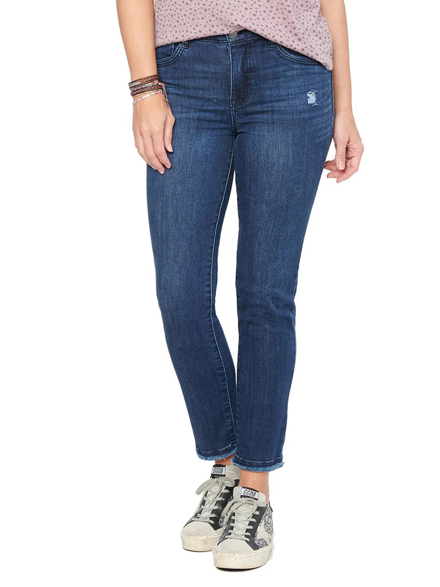"Ab"solution® High Rise Slim Straight Indigo Jeans | Democracy Clothing