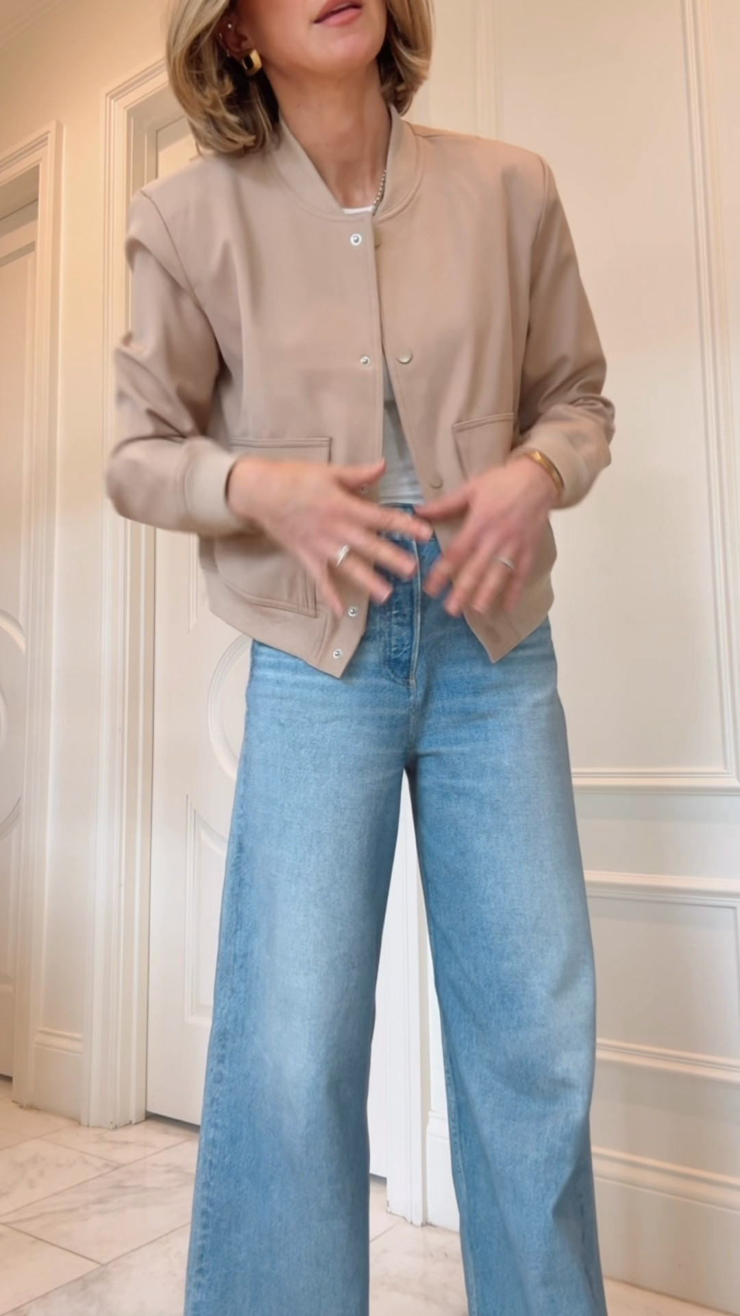 This bomber jacket is perfect for spring. I'm wearing size small 

#LTKFindsUnder100 #LTKFindsUnder50