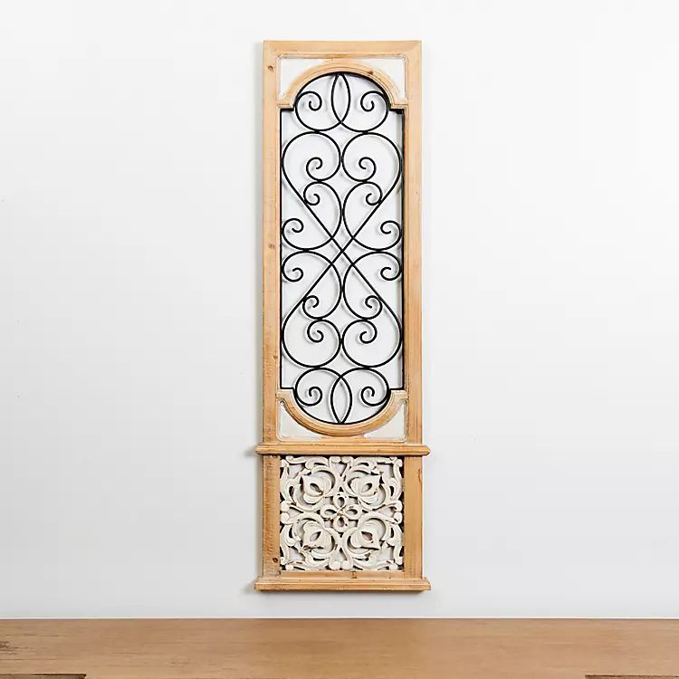 Ornate Metal Plaque with Wooden Frame | Kirkland's Home