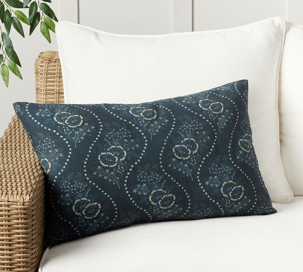 Seneca Outdoor Lumbar Throw Pillow | Pottery Barn (US)