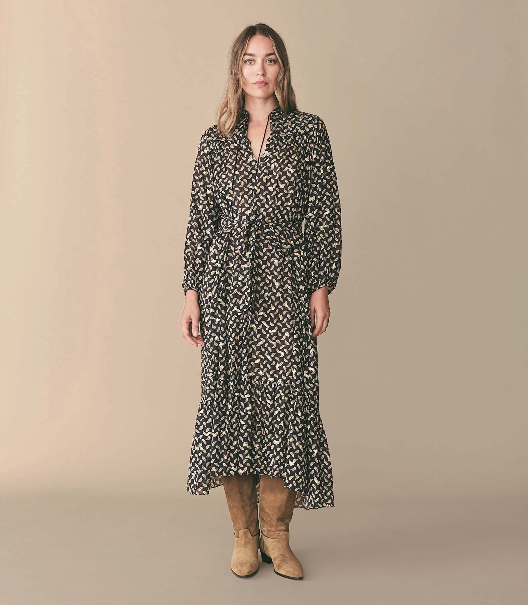 Ivana Dress - Falling Leaves | DÔEN | DOEN