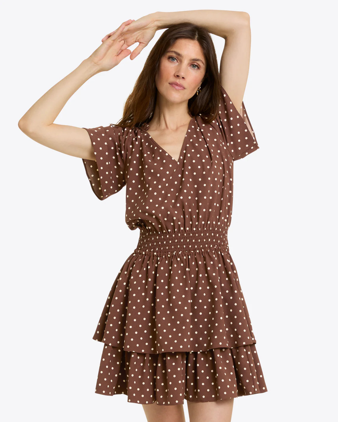 Alana Tiered Dress in Matte Satin | Draper James (US)