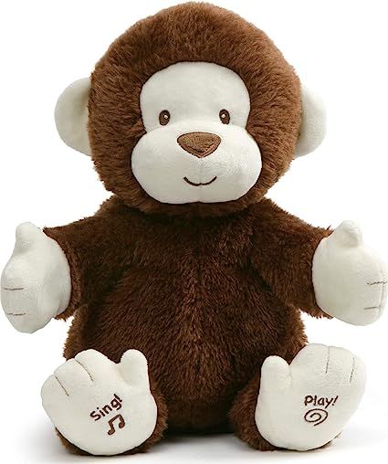 Baby GUND Animated Clappy Monkey Singing and Clapping Plush Stuffed Animal, Brown, 12" | Amazon (US)