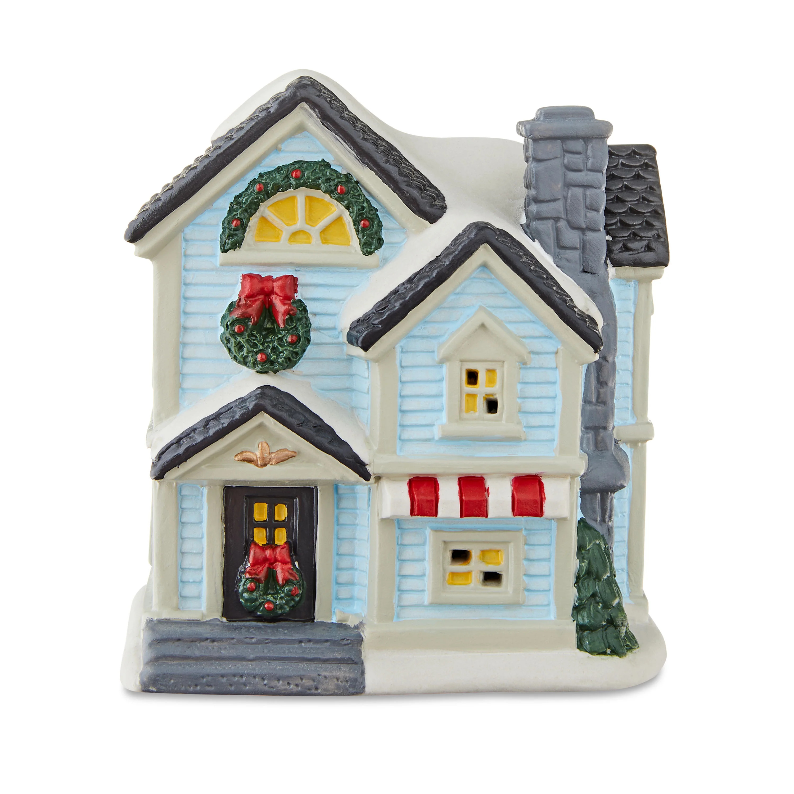 Porcelain House Mini Christmas Village Building, Multicolor, 3.93", by Holiday Time | Walmart (US)