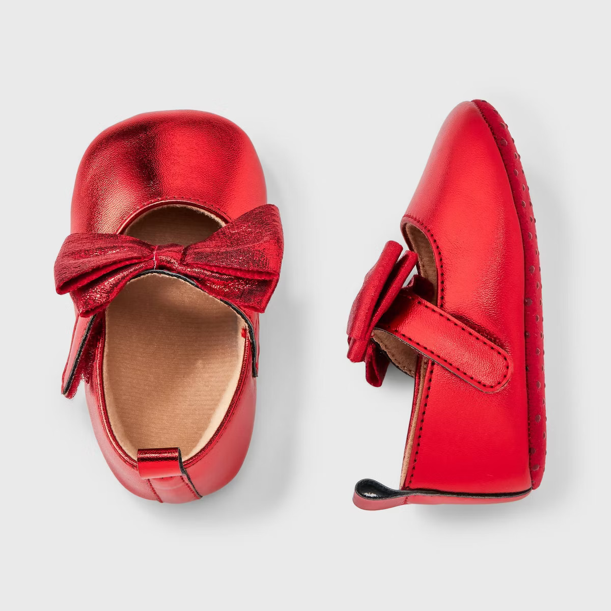 Baby Girls' Bow Dress Flat Shoes - Cat & Jack™ Red | Target