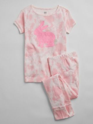 Kids Organic Cotton Bunny Tie-Dye PJ Set | Gap Factory