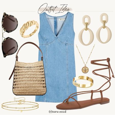 Denim dress summer outfit idea 

#LTKItBag #LTKFindsUnder100 #LTKFindsUnder50