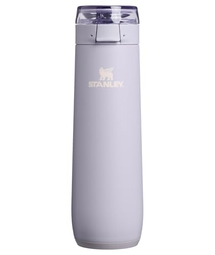 STANLEY Flowstate Spring Bottle | Leakproof Water Bottle with Carry Strap & Flip-Top Locking Lid | Insulated Stainless Steel | Fits Most Cup Holders | BPA-Free | 20 oz | Purple Dust | Amazon (US)