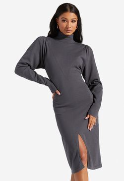 Power Shoulder Sweater Midi Dress | ShoeDazzle Affiliate