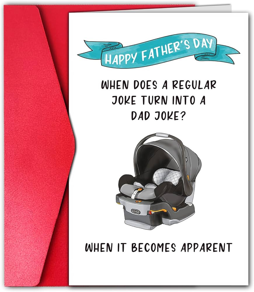 Happy Father’s Day Card, Dad Joke Fathers Day Card Funny, New Dad Card, First Fathers Day Gift | Amazon (US)