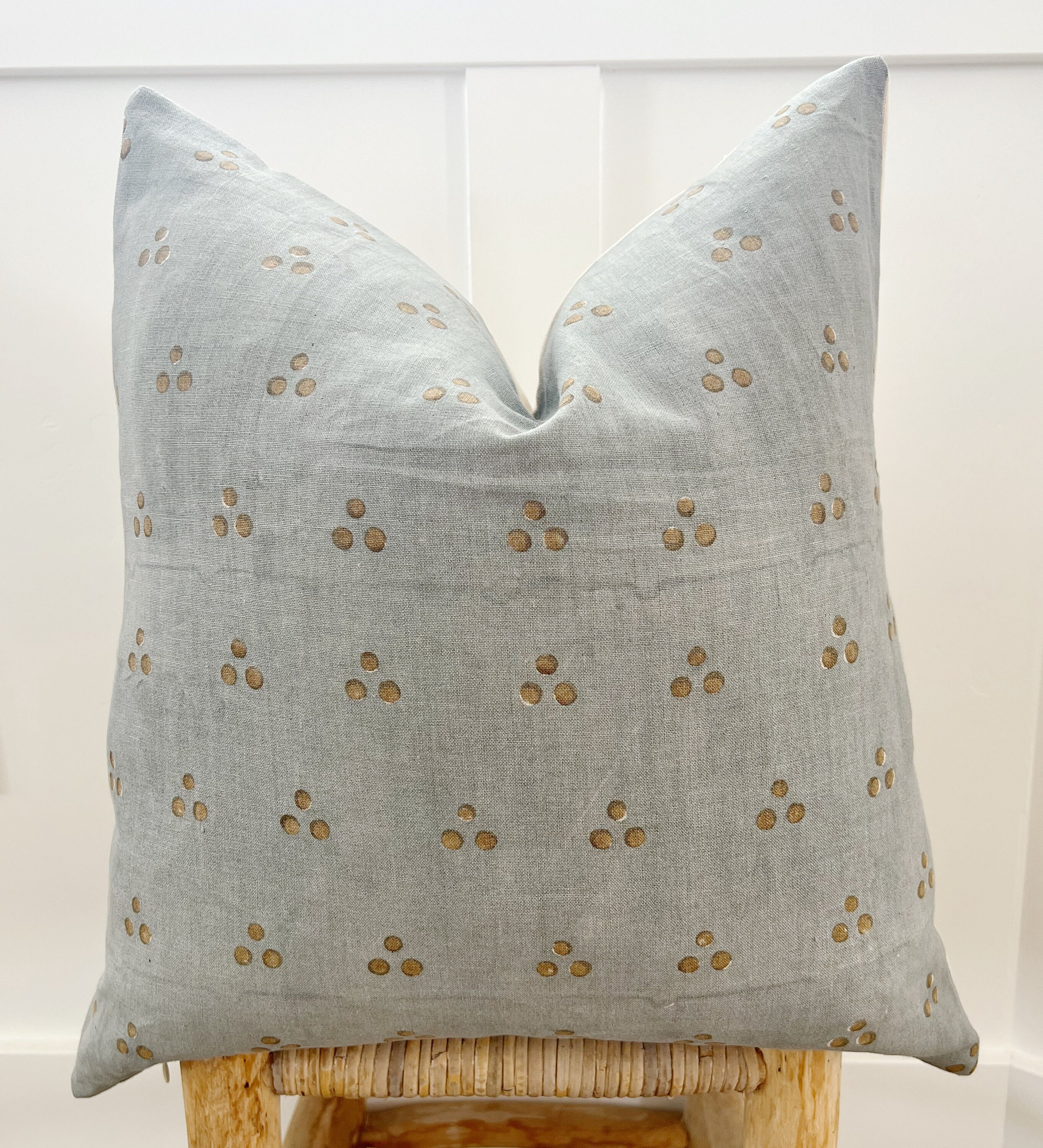 Pillow Cover “Lize” grey blue and copper dot high end pillow designer pillow accent pillows t... | Etsy (US)