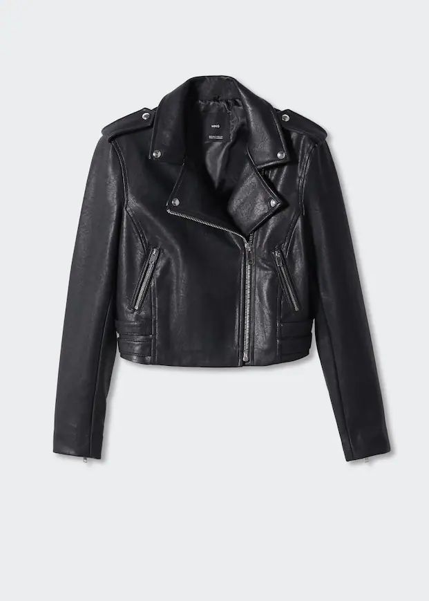 Faux-leather biker jacket | MANGO (US)