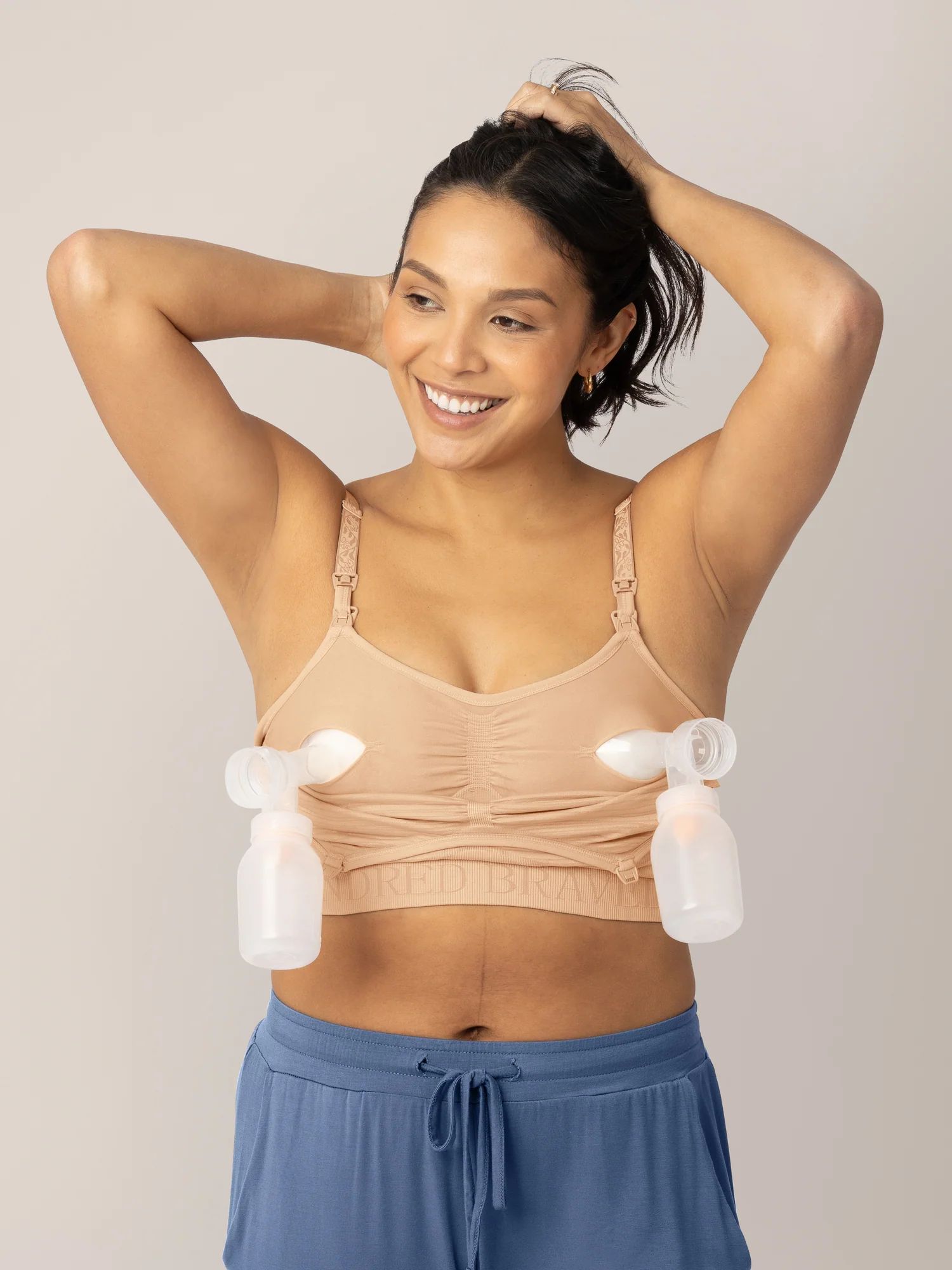 Sublime® Hands-Free Pumping & Nursing Bra | Beige – Kindred Bravely | Kindred Bravely