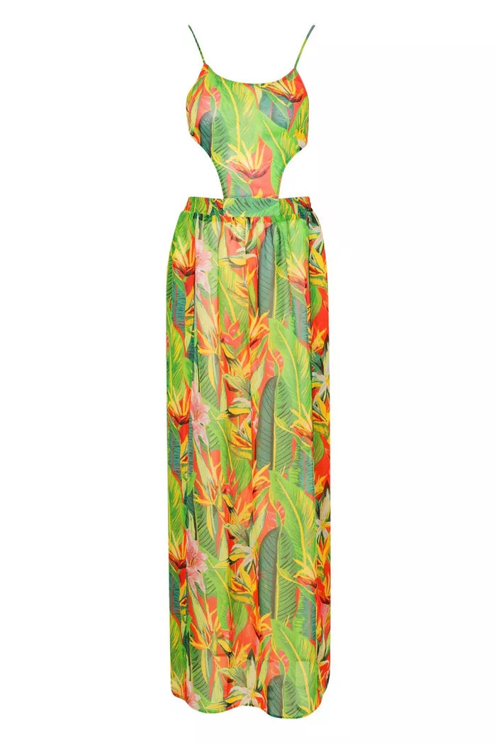 Tropicana Cut Out Maxi Beach Dress | boohoo (US & Canada)