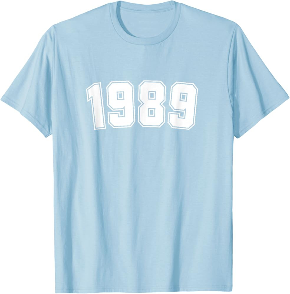 College Style Graphic Print "1989" Year T-Shirt | Amazon (US)