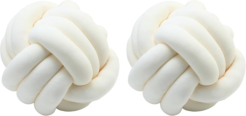Petrella 2PC Knot Pillow Ball Round Throw Pillows Home Decor Cushion Decorative Aesthetic Throw P... | Amazon (US)