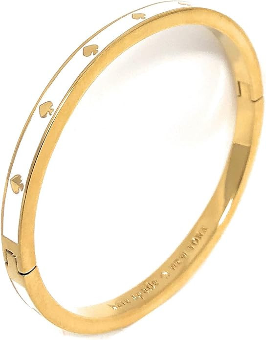 Kate Spade New York Spot The Spade Hinged Bangle Bracelet White | Amazon (US)
