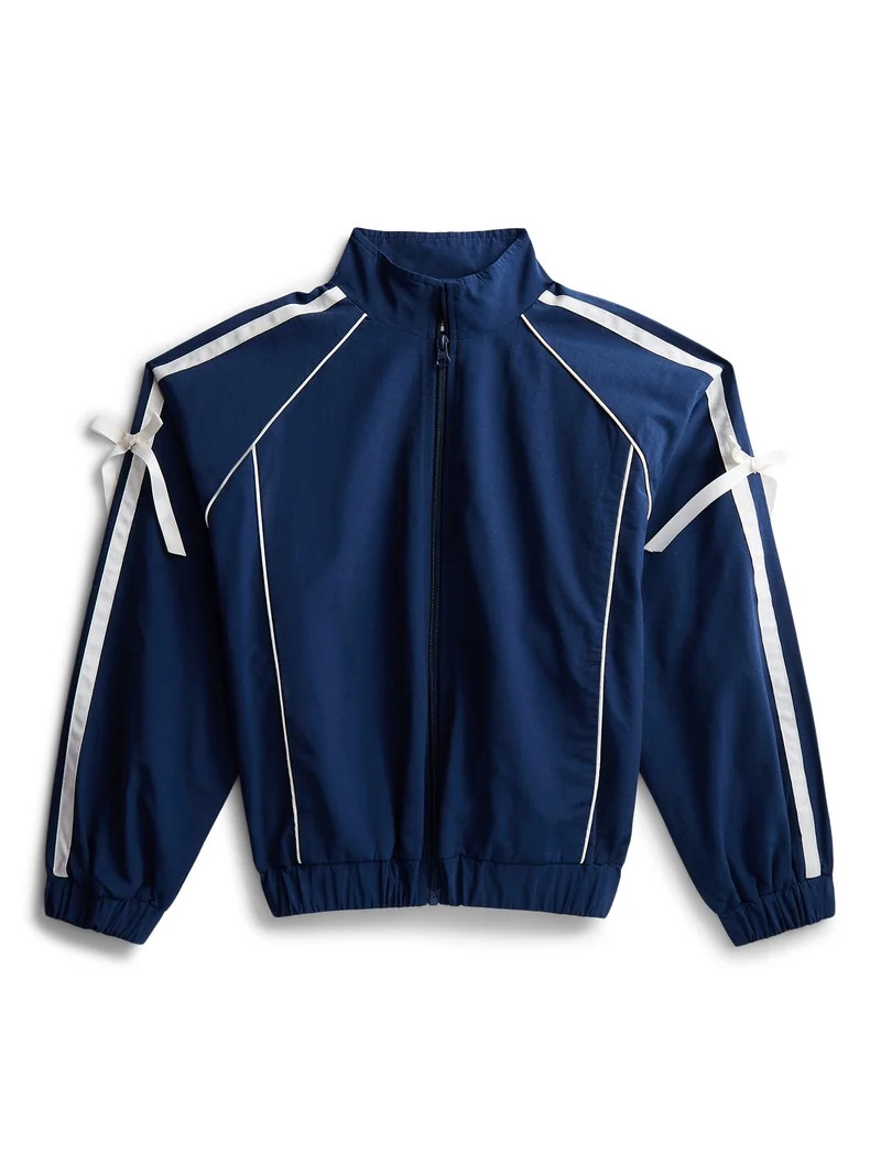 Weekend Academy Girls Bow Track Jacket, Sizes 4-18 | Walmart (US)