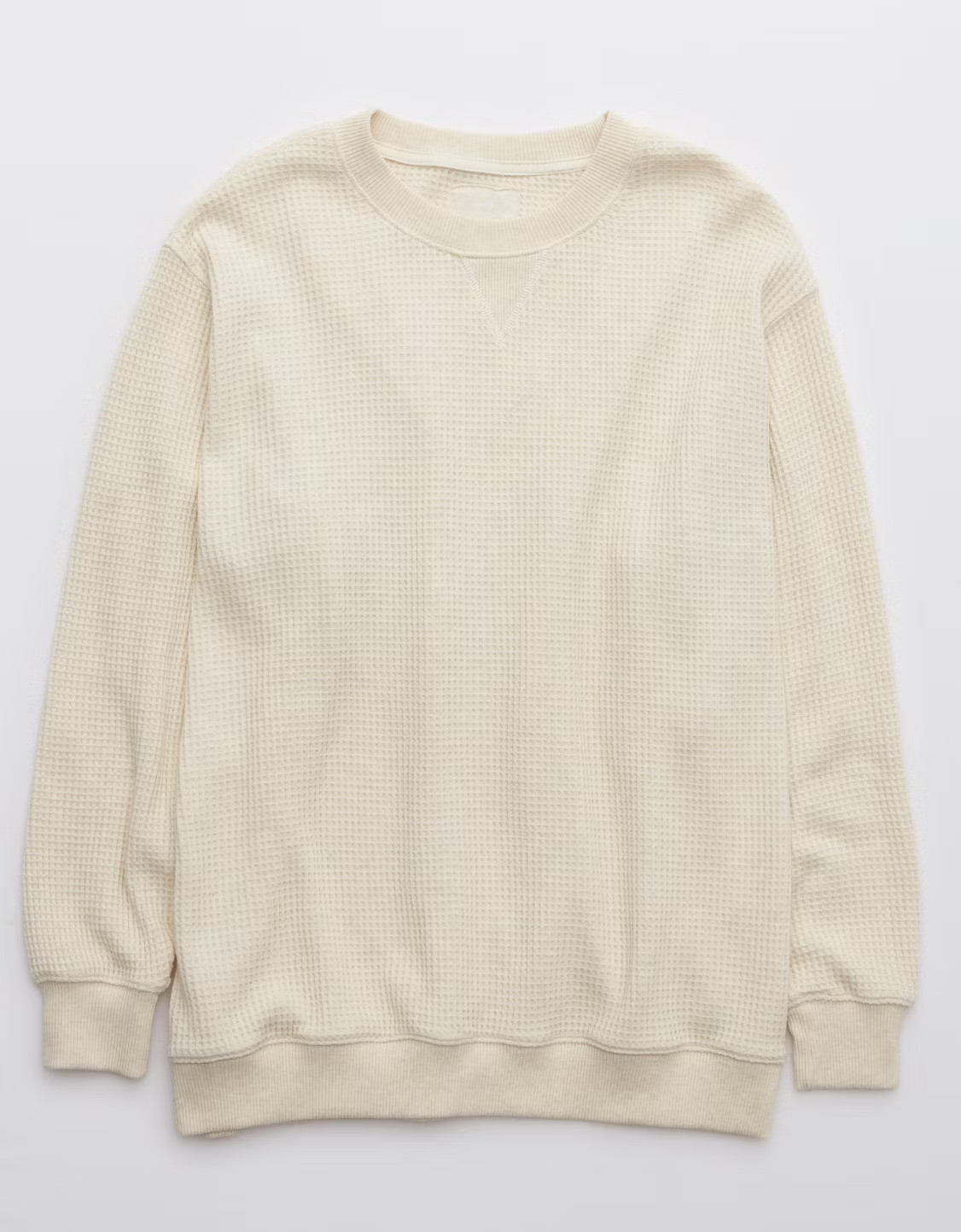 Aerie The Sweat Waffle Crew Neck Sweatshirt | American Eagle Outfitters (US & CA)