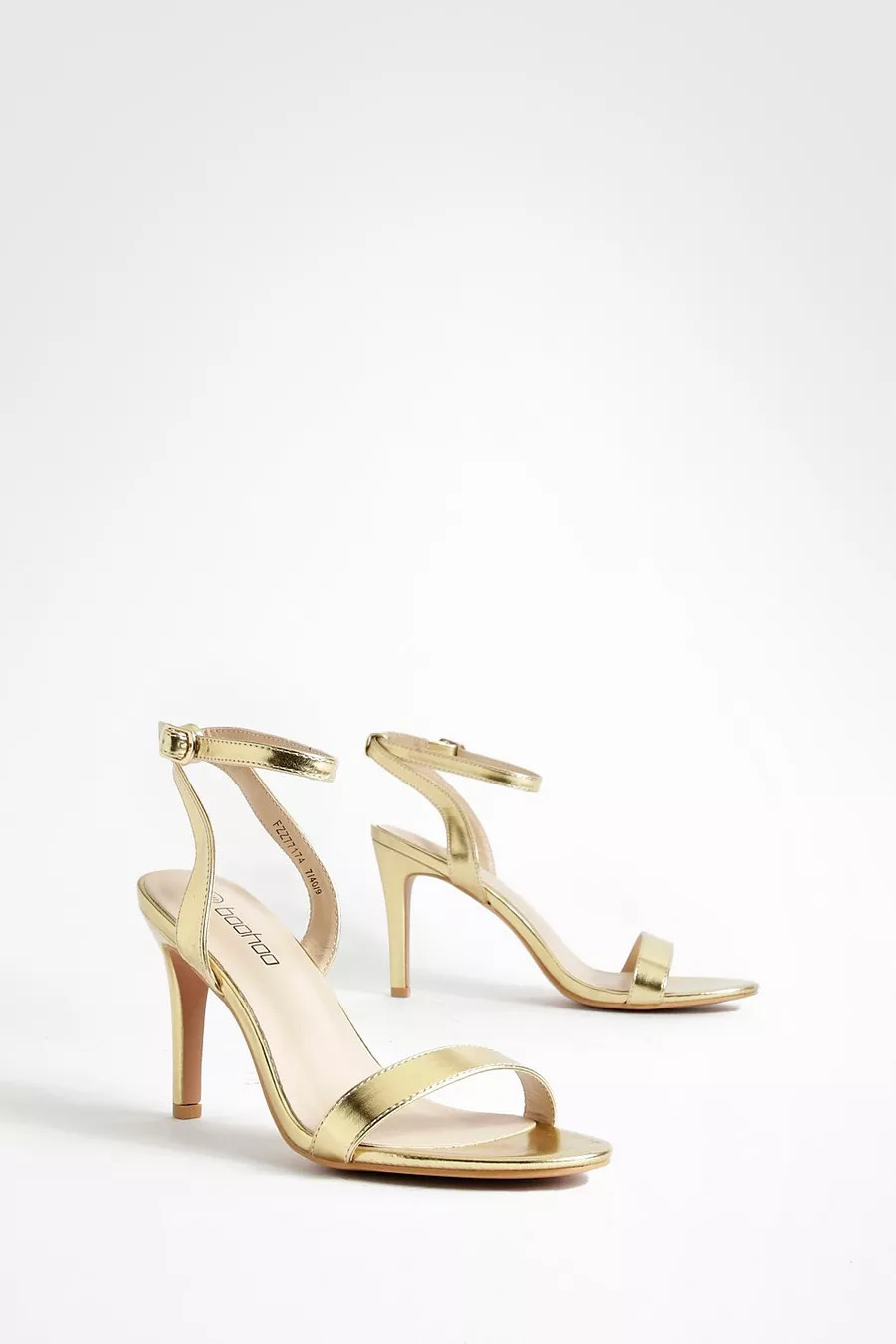 Metallic Basic Barely There Heels | Boohoo.com (UK & IE)
