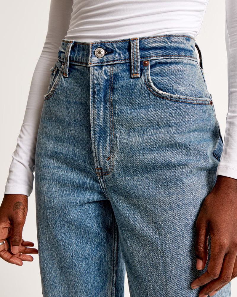 Women's Ultra High Rise 90s Straight Jean | Women's Bottoms | Abercrombie.com | Abercrombie & Fitch (US)