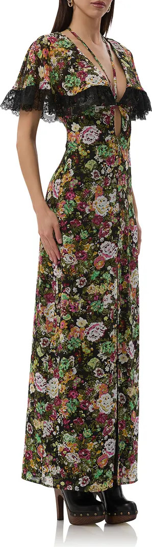 AFRM Jayson Floral Print Lace Maxi Dress | Nordstrom | Nordstrom