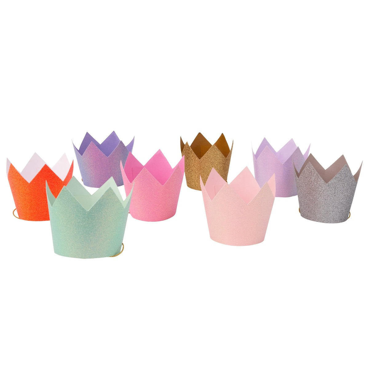 Mini Glitter Party Crowns (x 8) | Meri Meri
