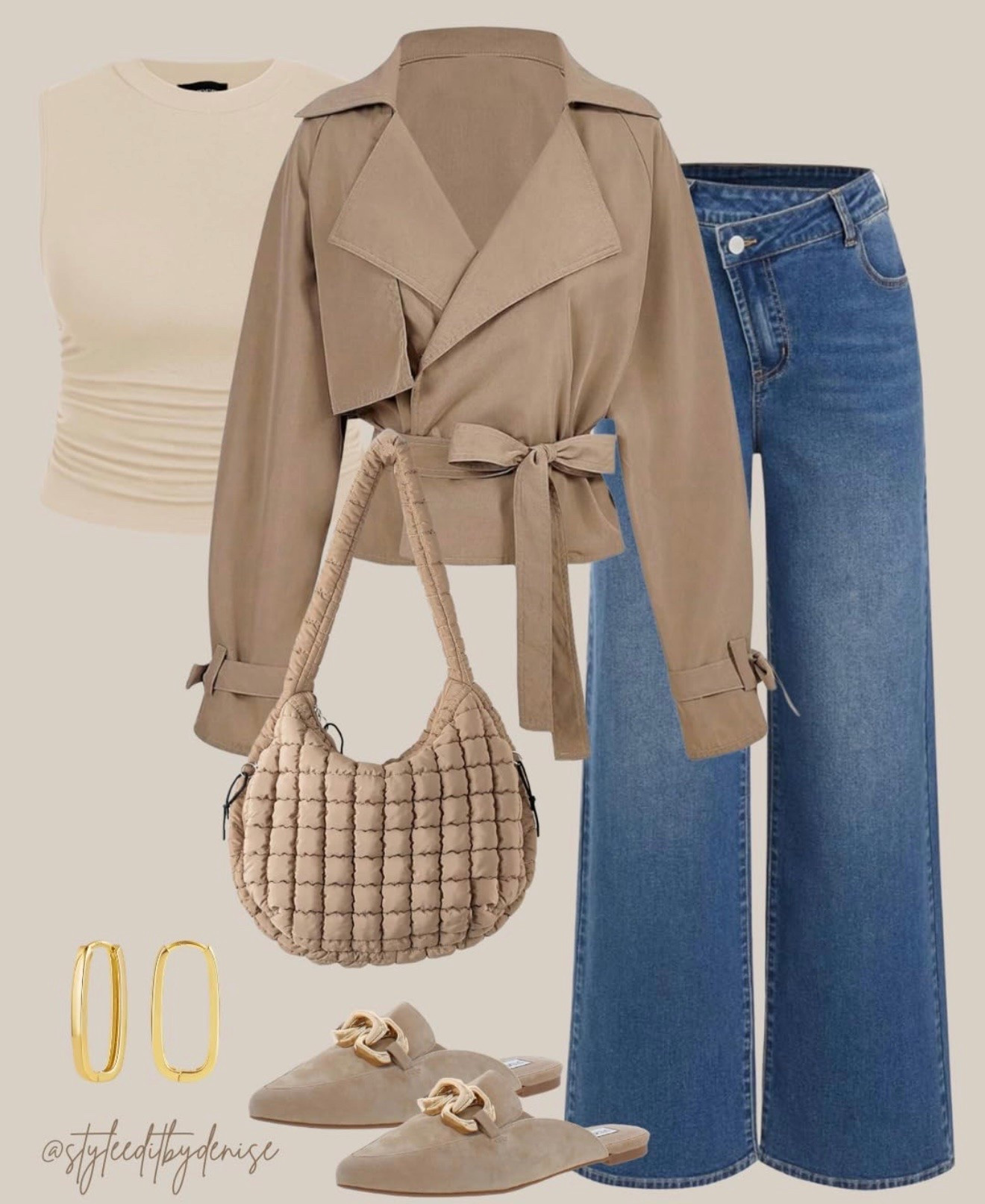 Casual Quiet Luxury Look
soft neutrals — elevated for everyday.  

#quietluxury #neutralstyle #springoutfit #widelegjeans #elevatedcasual #ltkfashion #ltkstyle #outfitinspo #springneutrals #everydayluxury

#LTKgrwm #LTKSeasonal #LTKSaleAlert