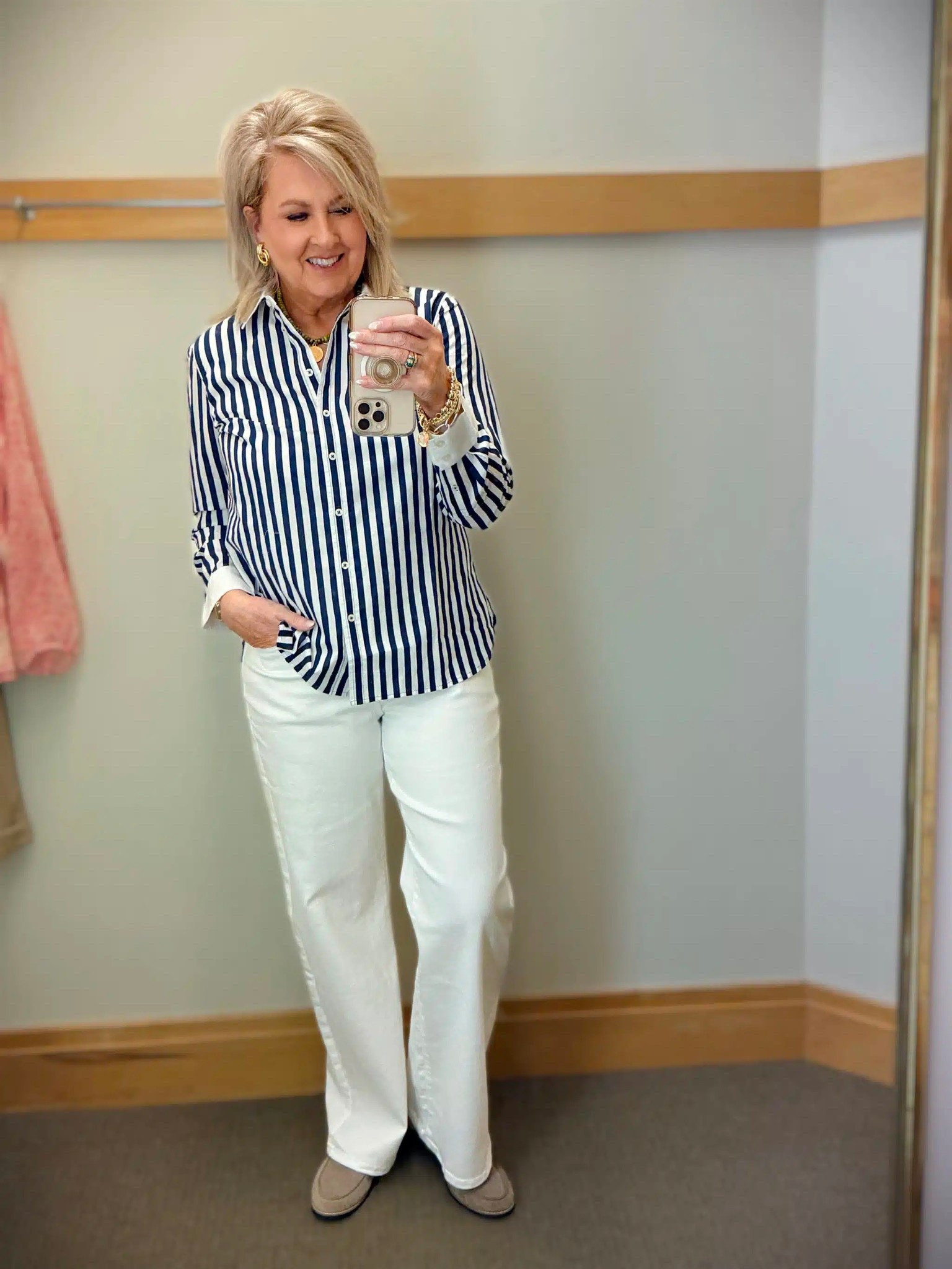Today I’m sharing more of my favorites from my Talbots try on! This classic striped shirt and white jeans are pieces that won’t go out of style. My shirt is a medium and jeans are a size 8. 

#LTKOver40 #LTKMidsize #LTKootd