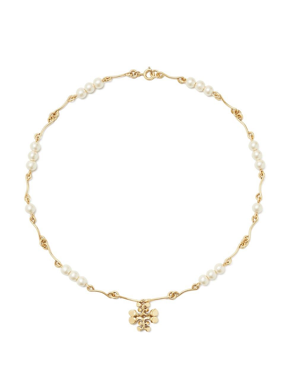 18K Gold-Plated & Cotton Pearl Brutalist Pendant Necklace | Saks Fifth Avenue