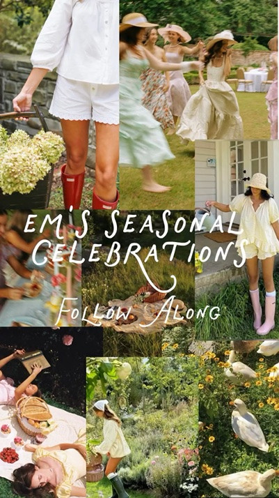 introducing em’s seasonal celebrations. 🌸☀️🍂❄️

once a month i plan an intentional seasonal event built entirely around whatever the season is asking for. the food. the aesthetic. the feeling. all of it.

may is the cottagecore picnic. wildflowers. linen. mismatched vintage china. the kind of afternoon that feels like it belongs in a storybook.

i team up with @theagencyhqco every month to make these happen and the result is perfectly crafted organic storytelling content that actually feels like something.

if you are a brand or creator who wants to be part of an upcoming celebration and receive stunning organic content created around your product. my dms are open 🫶🏼.

june is cape cod summer. july is americana. august is vintage sleepaway camp. each one is going to be better than the last.

follow along so you don’t miss what’s coming. 🌿

#newengland #cottagecore #seasonalliving #rhodeisland #socialmediamarketing