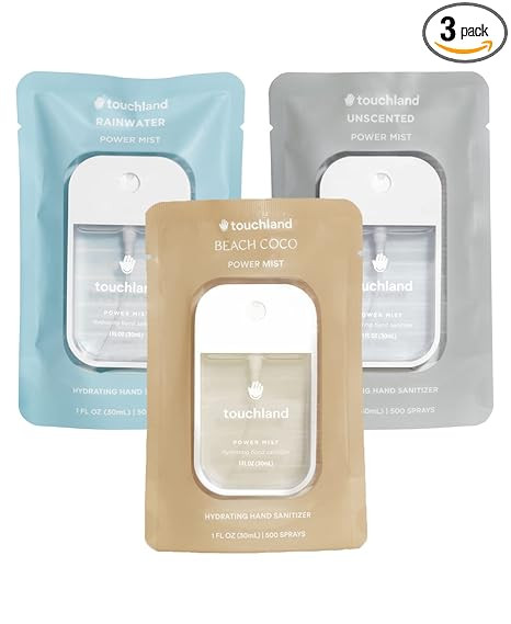 Touchland Hand Sanitizer Spray, Dye Free Trio - 3 x 1 FL OZ | Amazon (US)