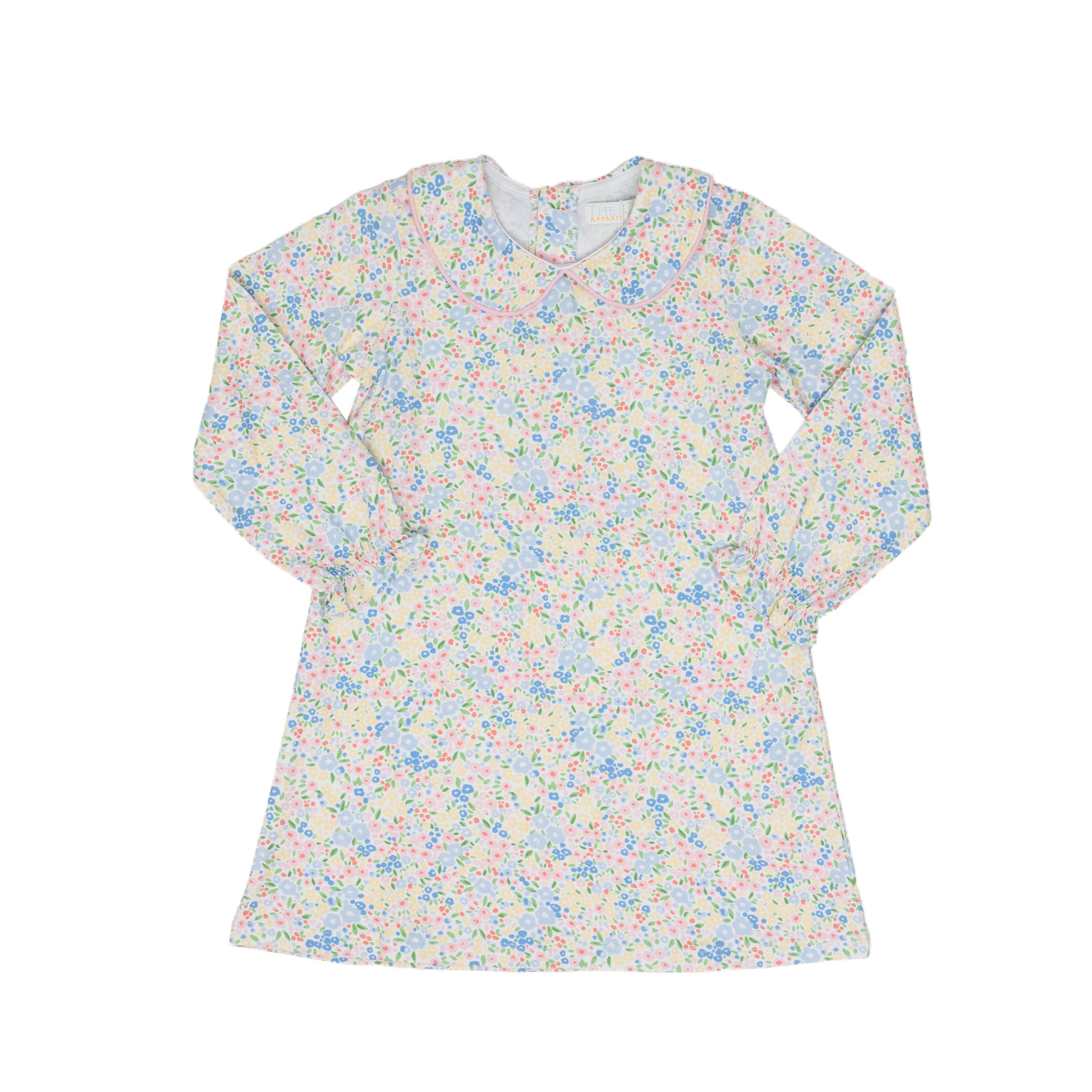 Presley Kait Floral Millefleur LS Dress | The Oaks Apparel Company