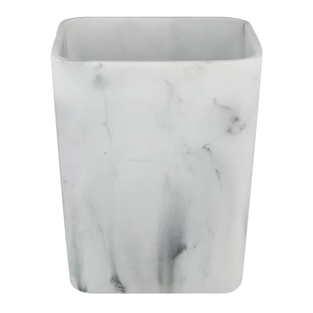 Better Homes & Gardens Faux Marble Wastebasket, White | Walmart (US)