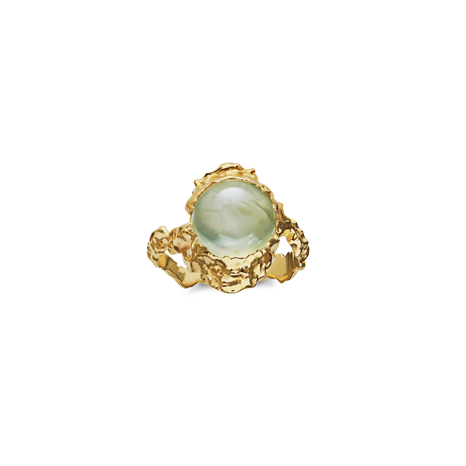 Gudinde Ring Prehnit By Maanesten | Support HerStory
