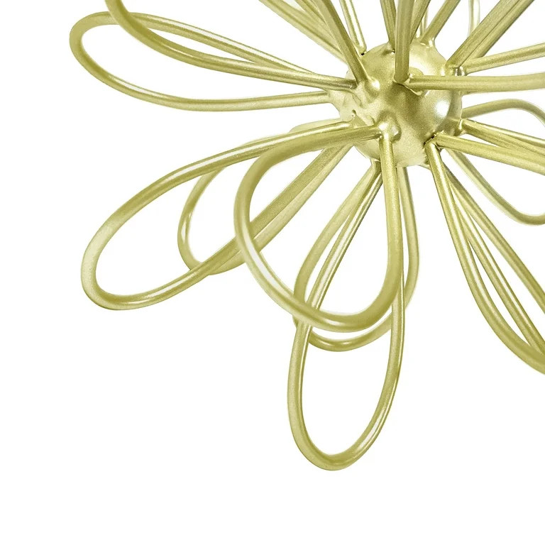 Mainstays 6in x 6in Contemporary Metal Floral Tabletop Orb, Gold | Walmart (US)