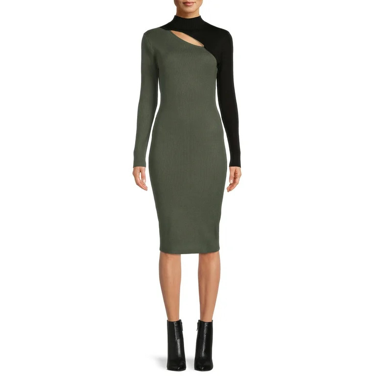 No Boundaries Juniors Funnel Neck Dress | Walmart (US)