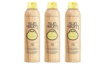 Sun Bum Continuous Spray kFshm Sunscreen, SPF 70 (3 Pack) | Amazon (US)