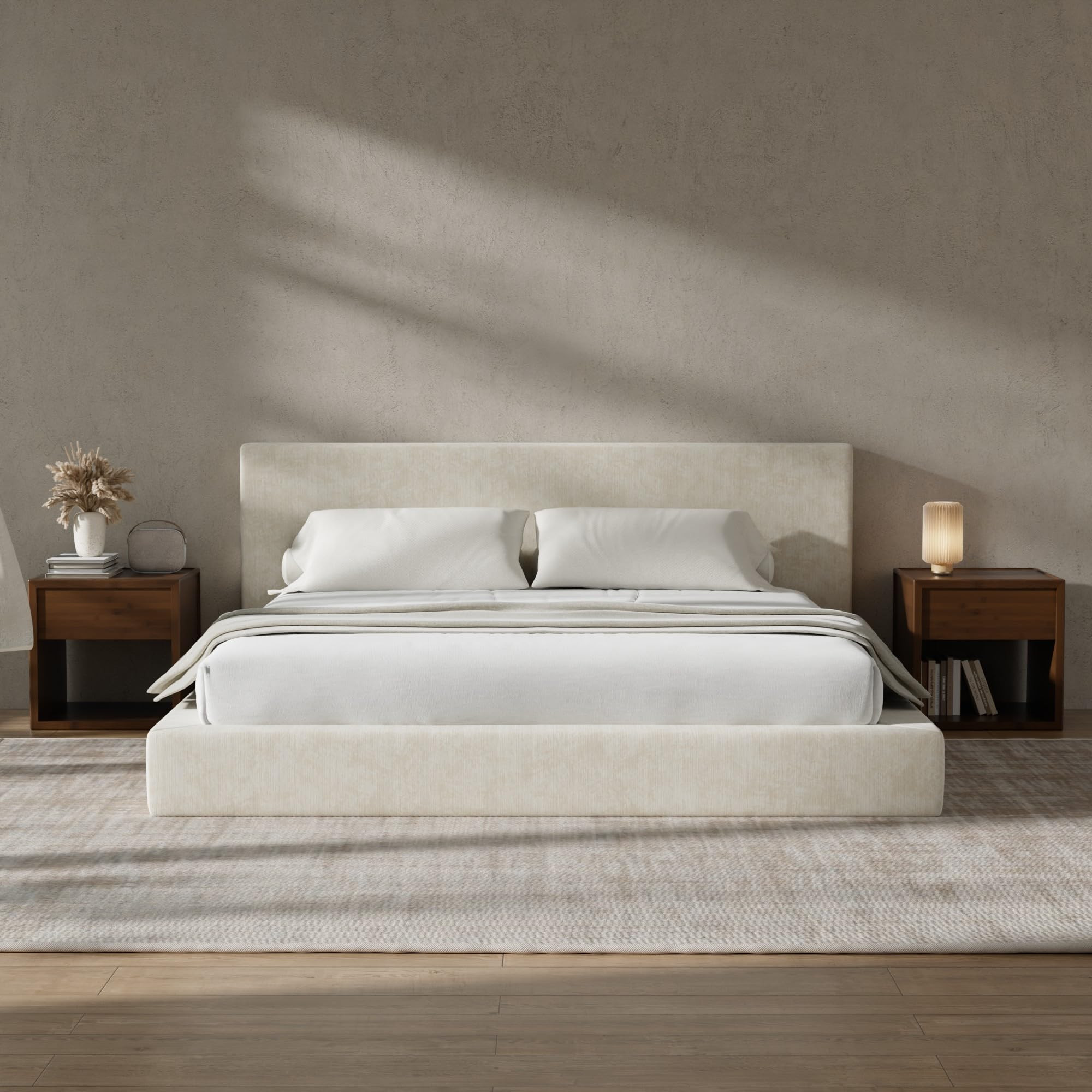 RECCI AirFrame King Size Bed Frame with Headboard, Cloud Upholstered Platform Bed Frame, 5 Inch F... | Amazon (US)