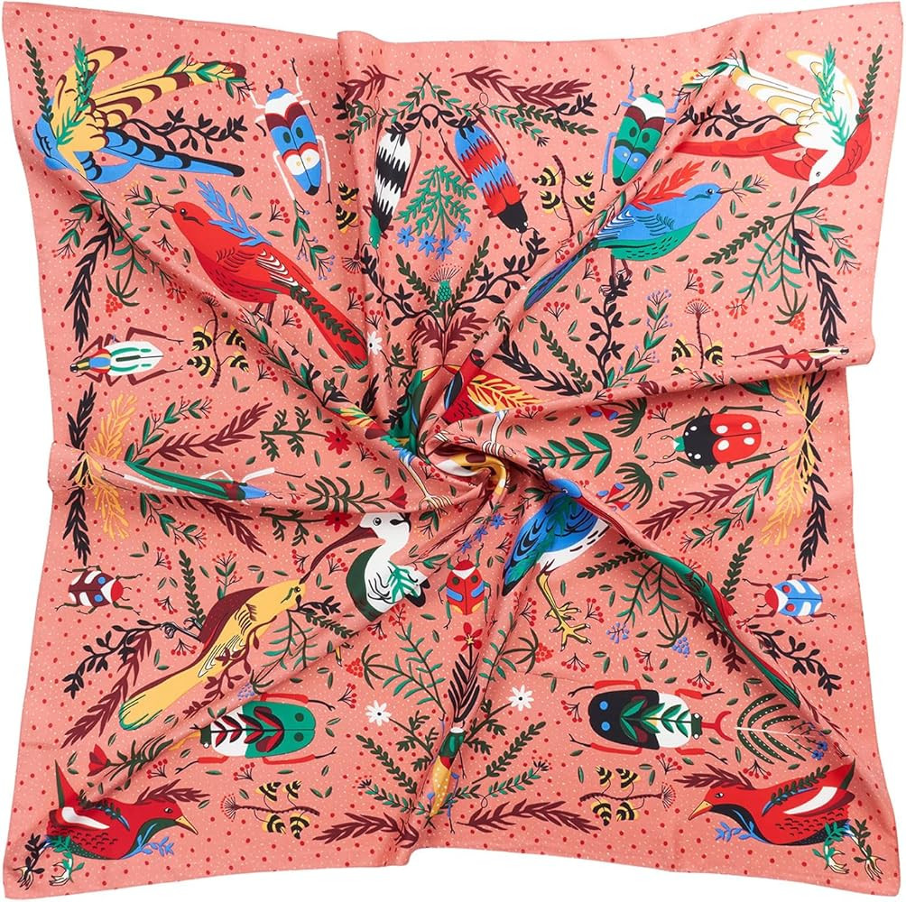 35"x35" Like Silk Head Scarf for Women Satin Feel Large Square Scarf for Hair Wrapping and Sleepi... | Amazon (US)