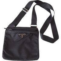 Prada Nylon Shoulder Bag Sakosh Black Logo Authentic | Etsy (US)
