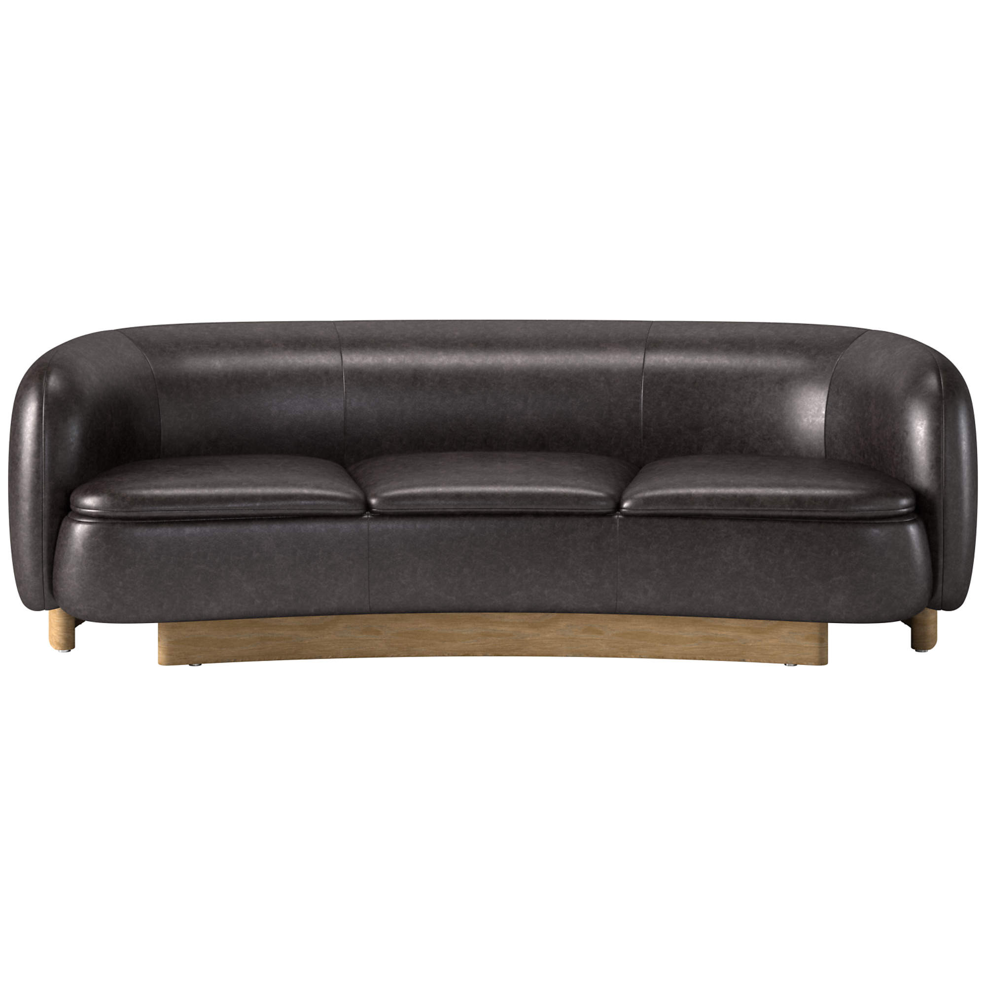 Muir 90" Leather Sofa Bello Saddle | CB2 | CB2