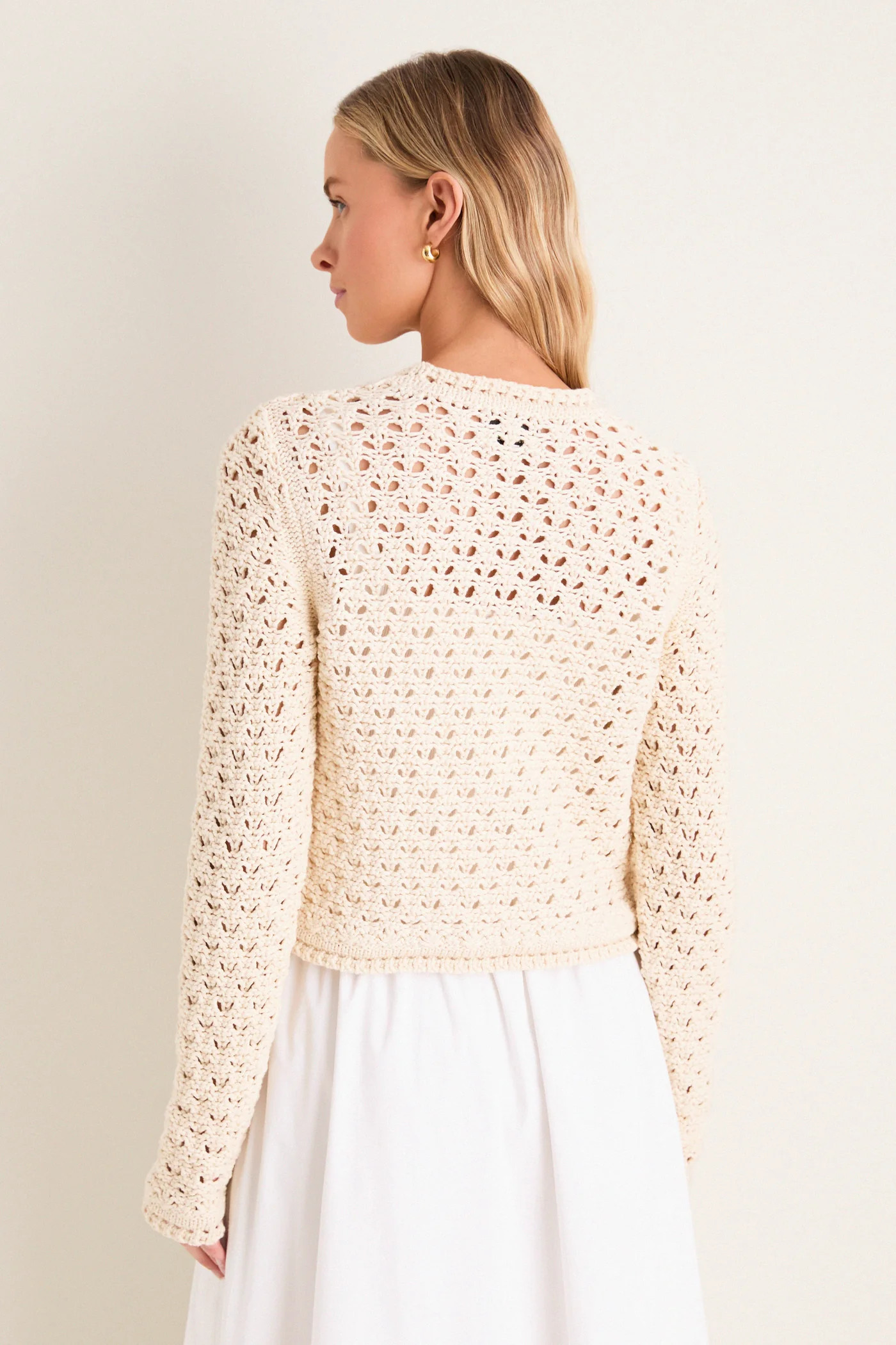 Ivory Crochet Daisy Cardigan | Tuckernuck (US)
