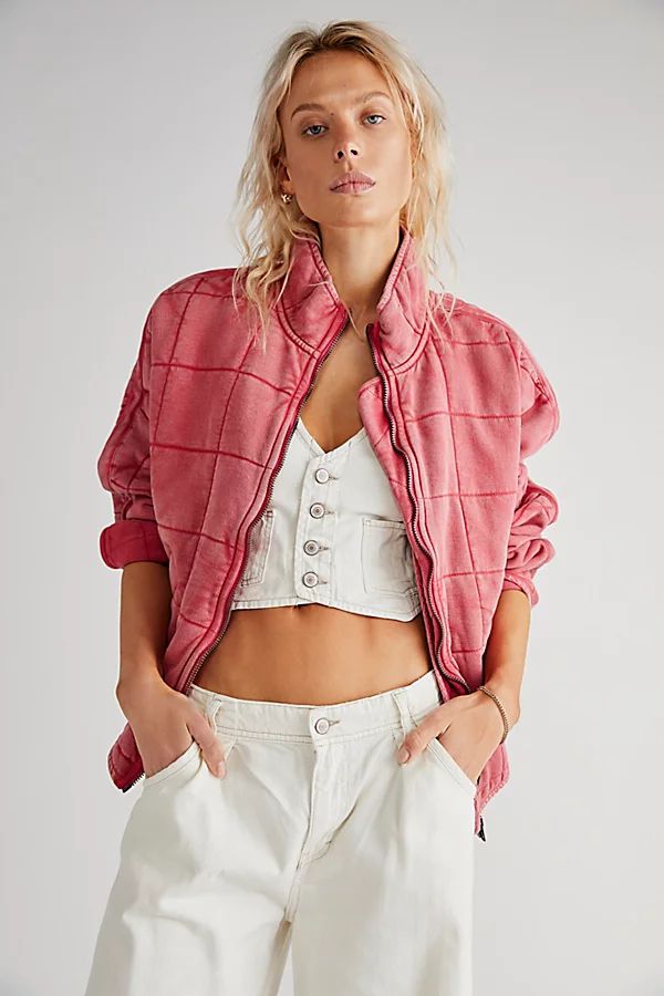 Dolman Quilted Knit Jacket by Free People, Lovebird, S | Free People (Global - UK&FR Excluded)
