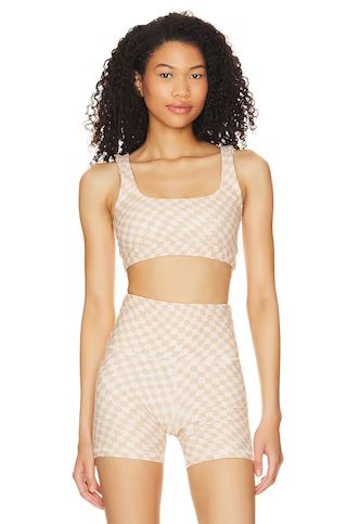 STRUT-THIS The Jolie Sports Bra in Cream Checkerboard from Revolve.com | Revolve Clothing (Global)