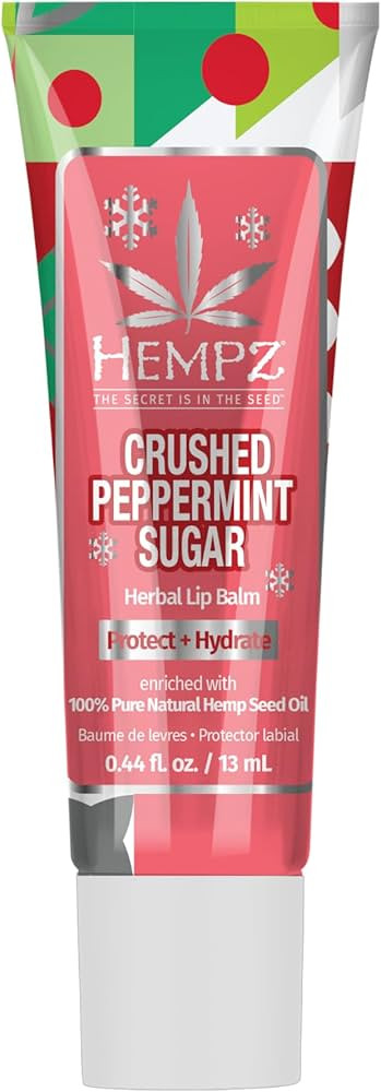 Hempz Crushed Peppermint Sugar Herbal Lip Balm .44 oz | Amazon (US)