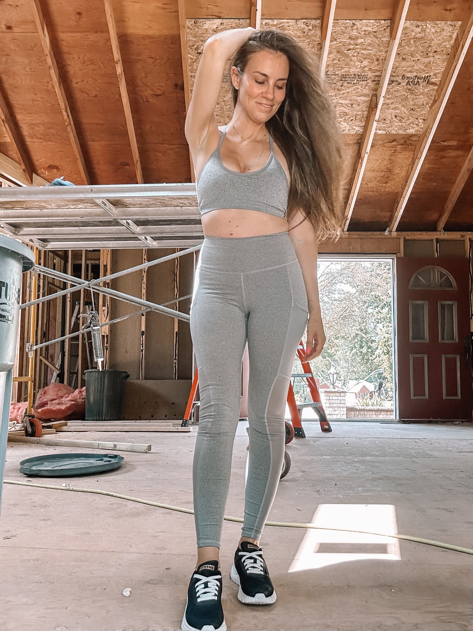 Walmart sneakers are so cute and on sale for $24.99. Fit TTS and come in multiple colors. Wearing with my Fabletics athleisure set  

#LTKshoecrush #LTKsalealert #LTKFitness